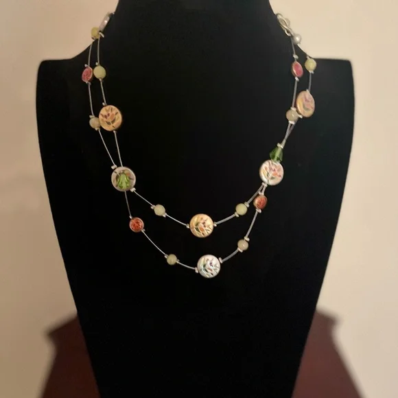 253. CHICO’S 15” DOUBLE STRAND NECKLACE - Picture 1 of 5